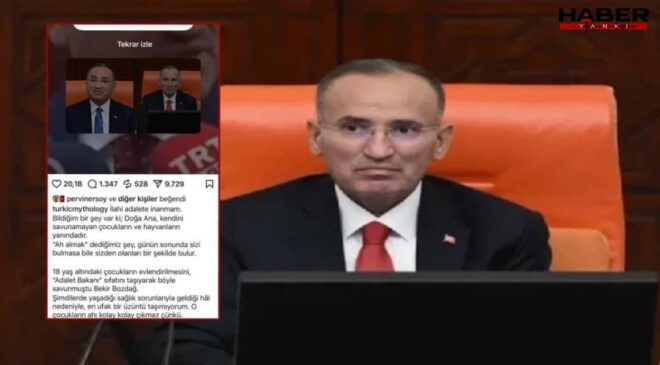 Bakan eşinden şaşırtan adım! Bekir Bozdağ'a tepki paylaşımını beğendi
