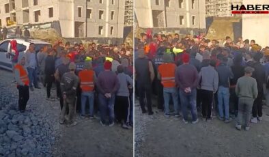 Bir ilde TOKİ işçileri işi bıraktı!