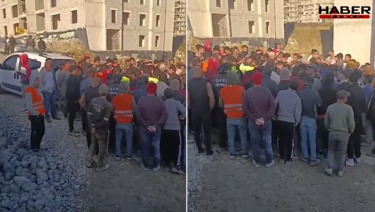 Bir ilde TOKİ işçileri işi bıraktı!