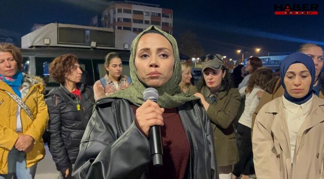 Boşandıktan sonra öldürülen Ajda Yatar’ın kardeşi 25 Kasım yürüyüşüne katıldı