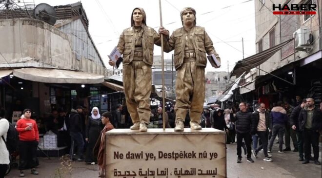 Canlı PKK heykelleri