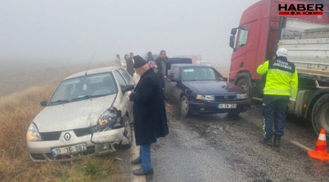 Çorum'da zincirleme kaza: Yaralılar var