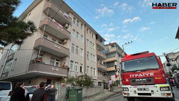 Dört katlı aparmanda yangın paniği