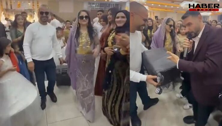 Düğüne getirilen valizden çıkanlar herkesi şaşırttı