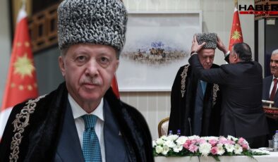 Erdoğan'dan kalpaklı fotoğraf