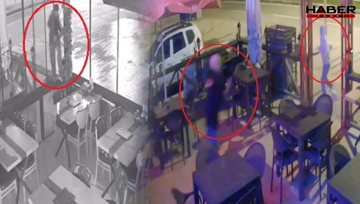 İş yerine dadanan hırsızı sopayla kovaladı! O anlar kamerada