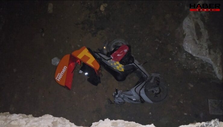 İstanbul'da çukura düşen motosikletli yaralandı