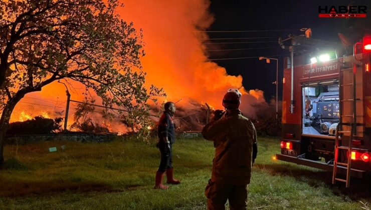 İzmir’de belediyeye ait çöp depolama alanında yangın