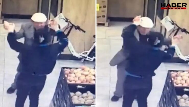 Market çalışanı genç kız, yaşlı amcayla böyle dans etti