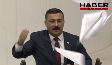 Meclis'te Fatih Altaylı protestosu