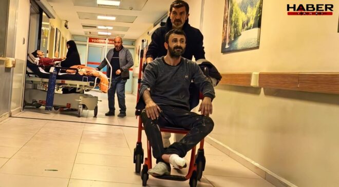 Motorlu testereyle odun kesecekti, ayak parmağı koptu