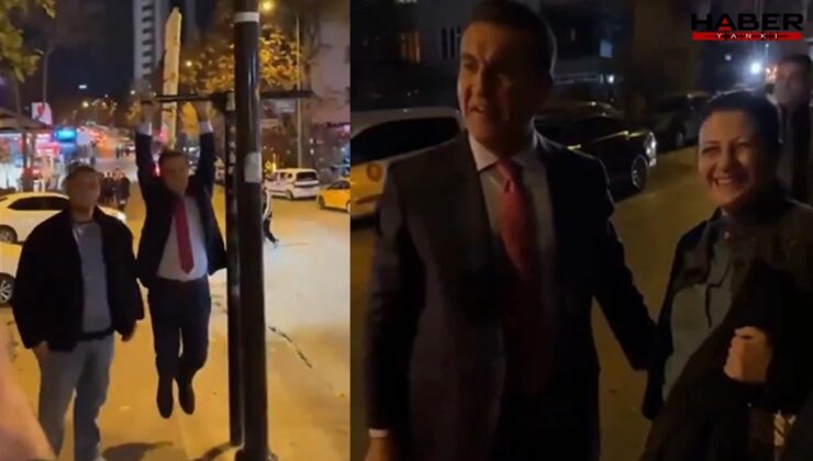 Mustafa Sarıgül Kızılay tabelasına asıldı