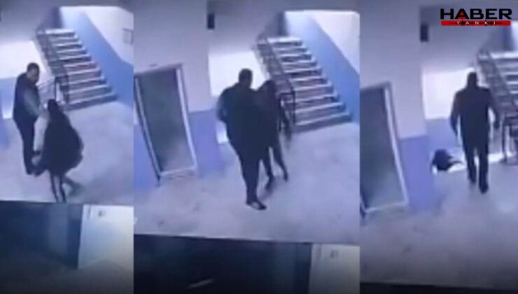 Okulda skandal görüntüler! Otizmli öğrenciyi merdivenden fırlattı