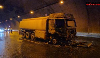 Orhangazi Tüneli’nde su tankeri alev aldı