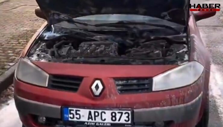 Samsun'da araç skandalı! Ekspertizden geçen araç 20 dakika sonra alev aldı