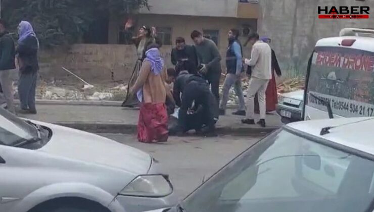 Şanlıurfa'da sokak ortasında taşlı sopalı kavga!