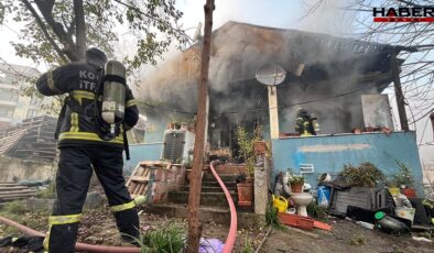 74 yaşındaki kadın yangından zor kurtuldu