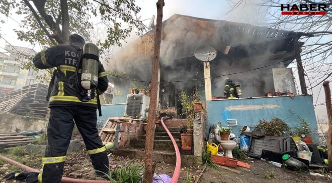 74 yaşındaki kadın yangından zor kurtuldu