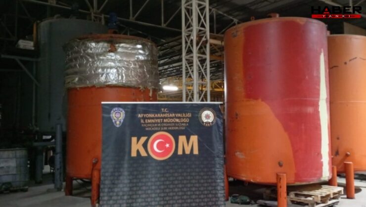 Afyonkarahisar’da kaçak akaryakıt operasyonu: 20 ton ele geçirildi