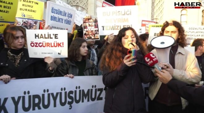 Beyazıt'ta yürüyüş yapan öğrencilerden bazıları gözaltına alındı