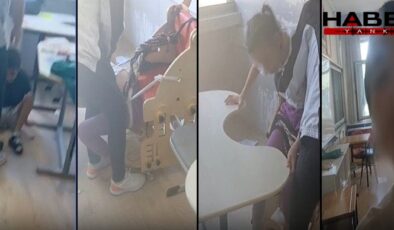 Bursa'da skandal görüntüler! Otizmli öğrencileri okulda sıralara bağlamışlar
