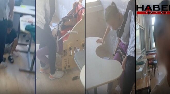 Bursa'da skandal görüntüler! Otizmli öğrencileri okulda sıralara bağlamışlar