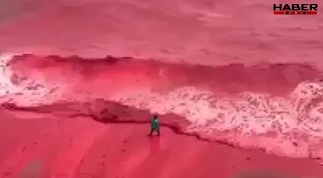 Büyü diyen de var kıyamet alameti diyen de… Koca ada kıpkırmızı oldu, gerçek sonra anlaşıldı