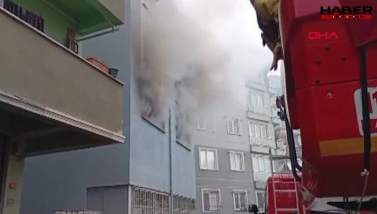 Çekmeköy'de 3 katlı binada yangın