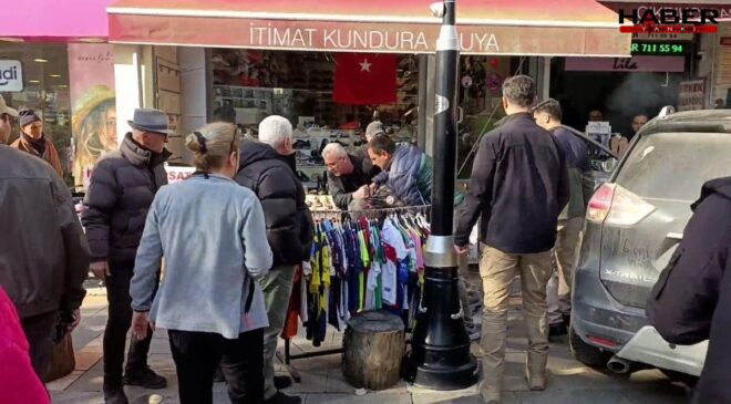 CHP Şile İlçe Başkanlığı önünde 'kızıma küfür ettiler' diye bağırdı! Daha önce de taşla saldırdığı ortaya çıktı