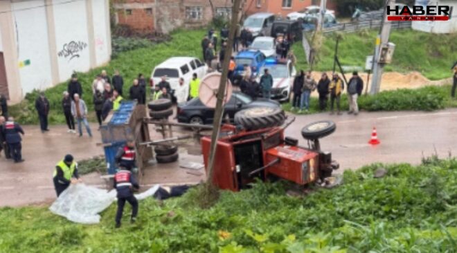 Devrilen traktörün altında kalan belediye çalışanı öldü