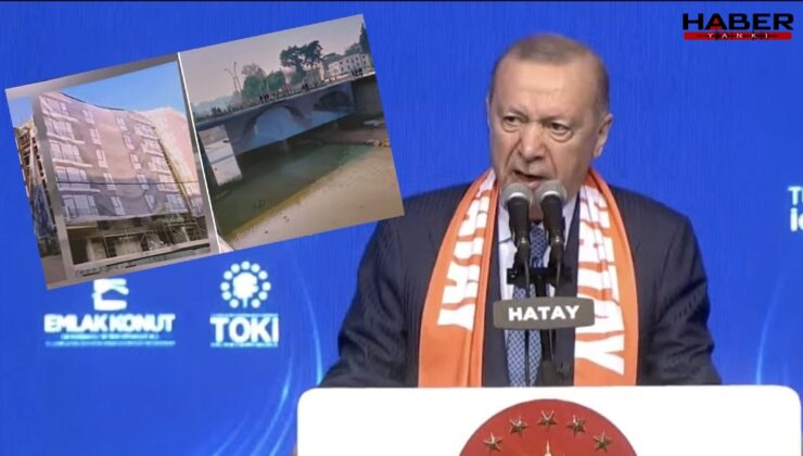 Erdoğan brandaların çekildiği Hatay'da konuştu: Şu binaların güzelliklerine bak