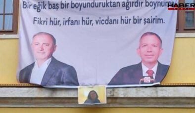 Galatasaray Lisesi'nde Altaylı'ya destek pankartı: 'Fikri hür, vicdanı hür'