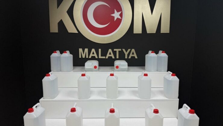 Malatya’da yılbaşı öncesi sahte alkol operasyonu: 76 litre etil alkol ele geçirildi