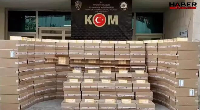 Mardin'de 78 bin kaçak sigara yakalandı