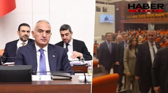 Meclis'te Bakan Ersoy'a 'Kartalkaya' protestosu: Vekiller salonu terk etti