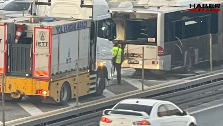 Metrobüste yangın çıktı