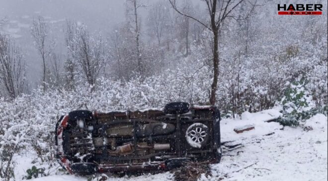 Ordu'da kamyonet şarampole yuvarlandı: 1'i ağır 6 yaralı