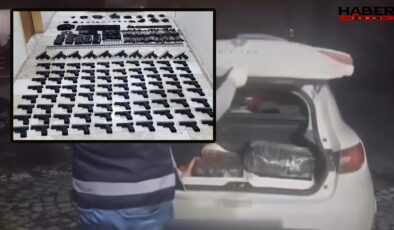 Seyyar cephanelik gibi araç polis çevirmesiyle fark edildi