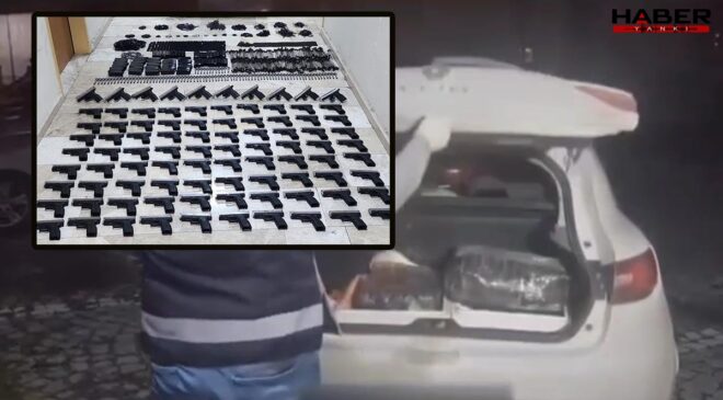 Seyyar cephanelik gibi araç polis çevirmesiyle fark edildi