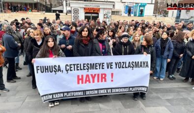 Tunceli’de kadınlardan “fuhuş çetesi” protestosu