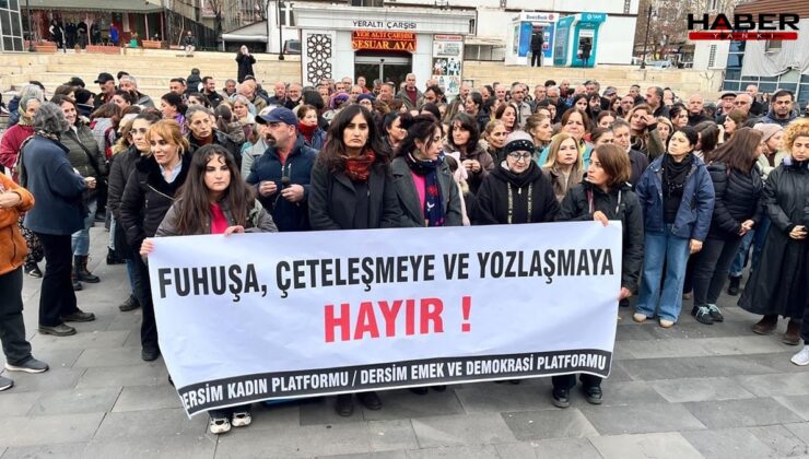 Tunceli’de kadınlardan “fuhuş çetesi” protestosu