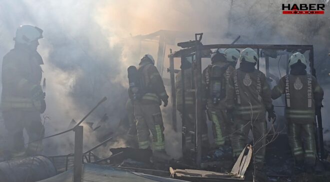 Tuzla’da gecekonduda çıkan yangın söndürüldü