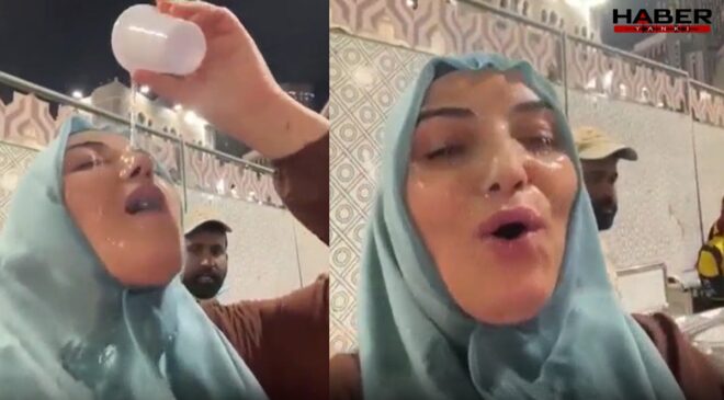 Umrede çekilen bu görüntü sosyal medyayı ayağa kaldırdı