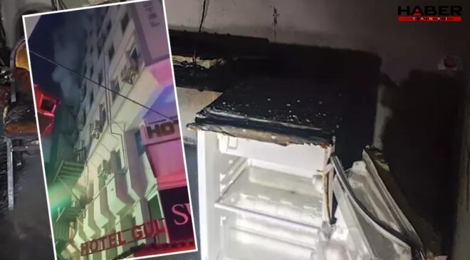 7 katlı otelde yangın paniği