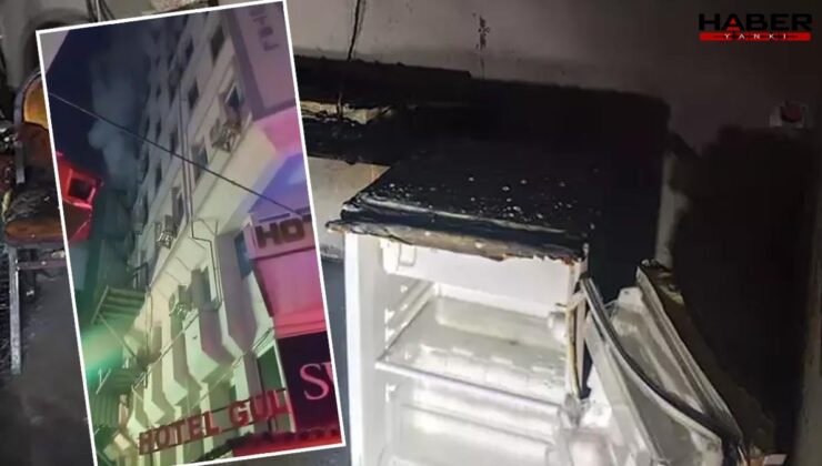 7 katlı otelde yangın paniği