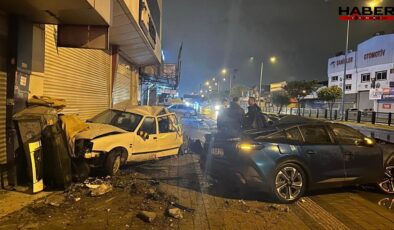 Adana’da yağmur kazayı getirdi! Park halindeki 4 araca çarptı