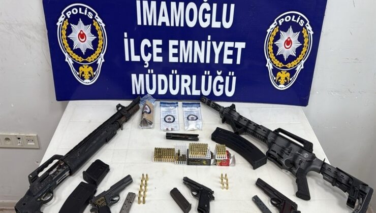 Adana'da bir çiftlik evinde ruhsatsız silahlar ile uyuşturucu yakalandı