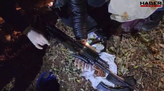 Ahırda uzun namlulu silahlar ele geçirildi