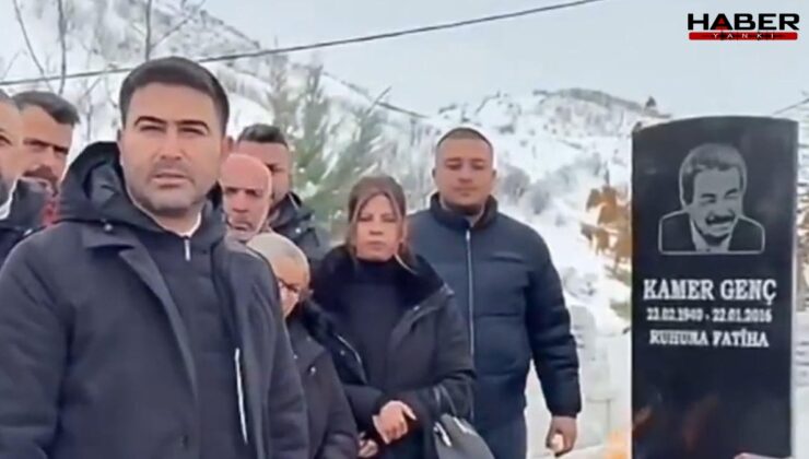 AKP’li başkan, Kamer Genç’in mezarını ziyaret etti