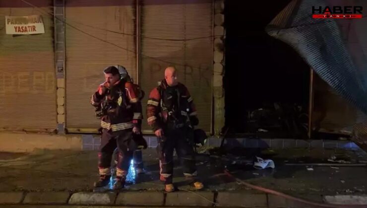 Aydın’da depo yangınında 2 kişi dumandan etkilendi